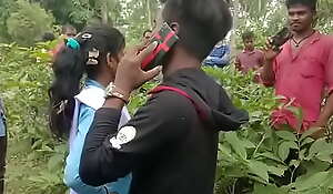 Teenage ecumenical pounding outdoor entangled by villagers