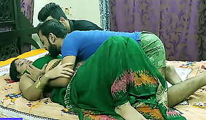 Indian hot Milf aunty pounding with two brother !! Nokrani se love with smutty audio