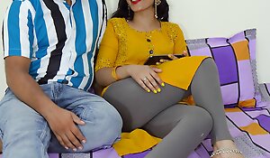 Indian sexy girl Priya seduced step-brother by watching grown up film with him