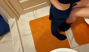 Classmates Take Turns on my Girlfriend After College Party in the Toilet