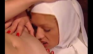 Juvenile nuns Anais del Blemish and Teresa Visconti screwed in foreign lands alien monk