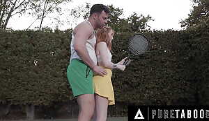 PURE TABOO Tiny Redhead Teen Madi Collins Begs The brush Hot Tennis Coach To Dominate The brush Petite Pussy