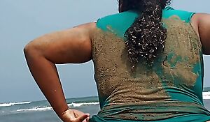 Pregnant slattern Wife Shows Her pussy In Public Beach