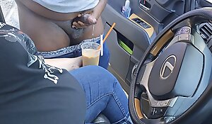 I Asked A Stranger On The Side For The Street To Jerk Off And Cum In My Stumble over murder Coffee (Public Masturbation) Outdoor Passenger car Sex