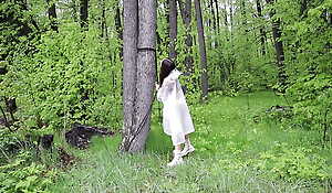 A walk wide the woods ended with a sudden bdsm session for a young russian complain