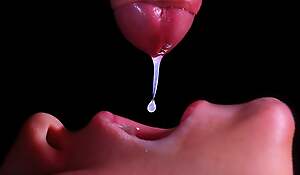 CLOSE UP: BEST Milking Mouth for your DICK! Sucking Load of shit ASMR, Tongue and Lips BLOWJOB DOUBLE CUM -XSanyAny
