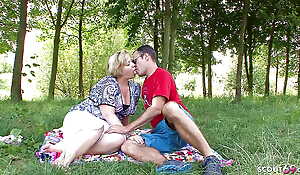 German Curvy Wife seduce to Outdoor Sharp practice Sexual intercourse with Stranger near Beach