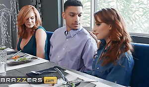Big tit Redheads Summer Hart, Alice Marie, Andi James share unintentional cock in 4some - BRAZZERS