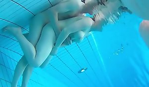 Swinger nudist couples underwater making love listen in cam