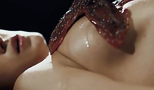 REAL LIFE HENTAI - Aliens feast - Monsters fill and cum in all directions from over one girl after another