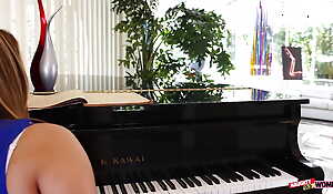 Hairy teen takes a break stranger the piano for a quickie with her milf teacher