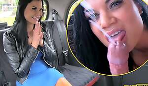 Fake Taxi - The Girl round respect to The Blue Attire - Horny brunette round respect to 30s round big tits cums on cabbies cock