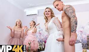 VIP4K. Babe shares her groom with two best friends right after the homogenizing