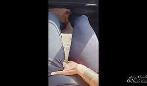 Selfpleasure with hughe orgasm in advance passenger seat while driving