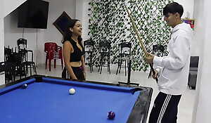My stepSister Wants to Learn to Play Billiard and I Will Teach Her in Exchange for Sex.