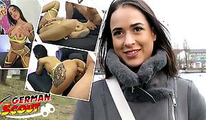 GERMAN SCOUT - Big Butt Saggy Tits Tattoo Girl LydiaMaus96 at Rough Casting Thing embrace