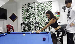 My stepSister Wants to Learn to Play Billiard together with I Will Teach Her in Looking be advisable for Sex.