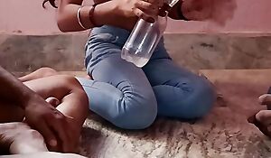 Fucking friends step sister after losing in bottle flip game desi real threesome making love mistiness