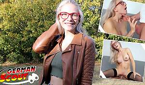 GERMAN SCOUT - Adapt blonde Glasses Girl Vivi Vallentine Pickup and location Casting Fuck
