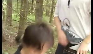 Mama takes sons friend into the woods be proper of a fuck