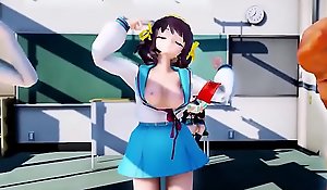 3D compilations 3 close to 1 MMD be captivated by games girls blinking sexual connection