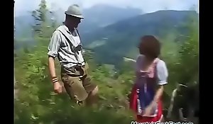 rough mountain Double penetration with german teen