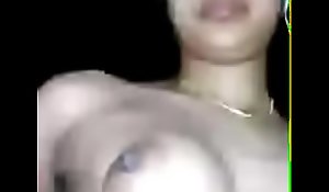 Hot assam girl Rakhi showing boobs and pussy noise superior to before video calling.