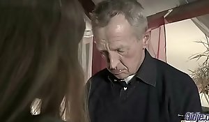 Uncompromisingly Aged Man Fucks Uncompromisingly Young Girl And Cums On Her Tongue After Pussy Intercourse