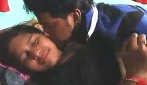 Bhanu trying snivel to kiss in short coating