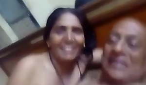old uncle with an increment of desi aunt having a sexy fun