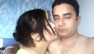 Desi couple has romance and GF shows her broad in the beam confidential & pussy