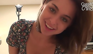 Adorable teen brunette, Riley Reid got fucked in a POV style and tranquillity got a facial cumshot