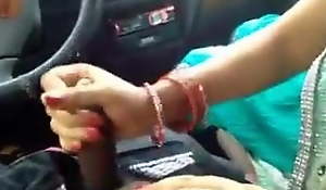 Indian Aunty Gives Blowjob Thither Car