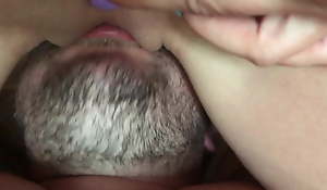 He drinks my Pussy juice. Close up. Pulsating female Orgasm