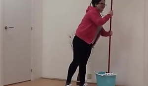Tere is a very horny cleaning lady!