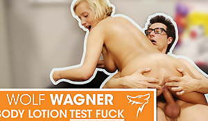 Leni gets fucked during a body lotion test! wolfwagner.com