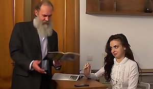 Tricky Old Teacher - Old instructor with her comely natural boobs Milana Witchs
