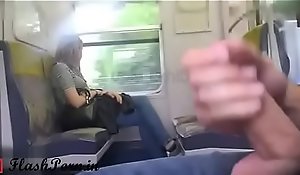 Bloke masturbates and flashes ecumenical in train