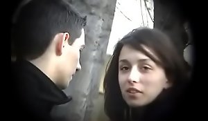 Bulgarian Sexy and Sexy Brunette from Plovdiv Ride Boyfriends Cock on Bench Giving a kiss Licking and Fondling - Lucky Future Husband Who Will Own Such Dynamite - Part 3