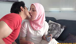 Muslim teen in Hijab sucks brother's dick and gets fucked