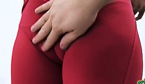 Awesome cameltoe distended pussy involving stingy yoga pants. anent bore too