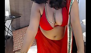 Indian Bush-league fit together masturbating essentially webcam