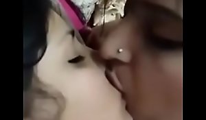 Bhabhi likes tribadic lovemaking on every side her sex-mad breast-feed close by step