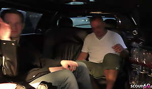 GERMAN STREET WHORE MIA PICKED UP Plus FUCKED IN CAR BY 3 Aged Dudes