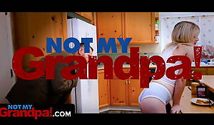Not My Grandpa - Sexy Young Blondie Serves Her Step-Grandpa And Satisfies All Of His Needs