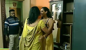 Indian Bengali boy getting scared to fuck two milf bhabhi !! Best erotic threesome sex