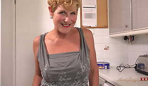 AuntJudysXXX - Busty 57yo Ms. Molly Sucks your Cock & lets you Fuck her in the Kitchen