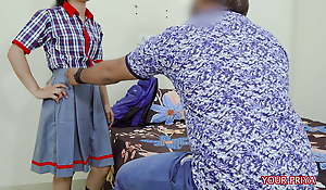 Bro changed his exercise caution when younger stepsis changes school uniform in front of him