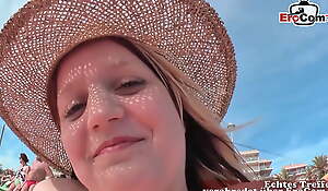 German Reporter casting up 18yo tourist Teen to hand mallorca beach